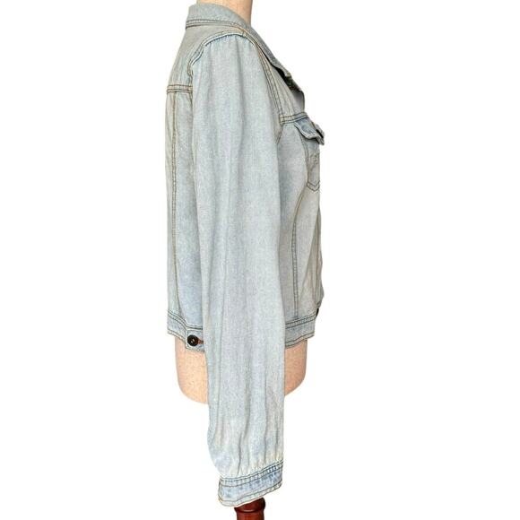 Highway Jeans Denim Jacket Distressed Lightwash, Women's Size L - Picture 2 of 8
